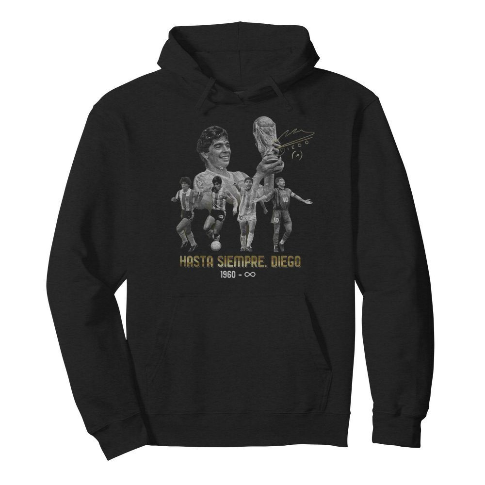 Diego Maradona Hasta Siempre Diego 1960 Signature  Unisex Hoodie