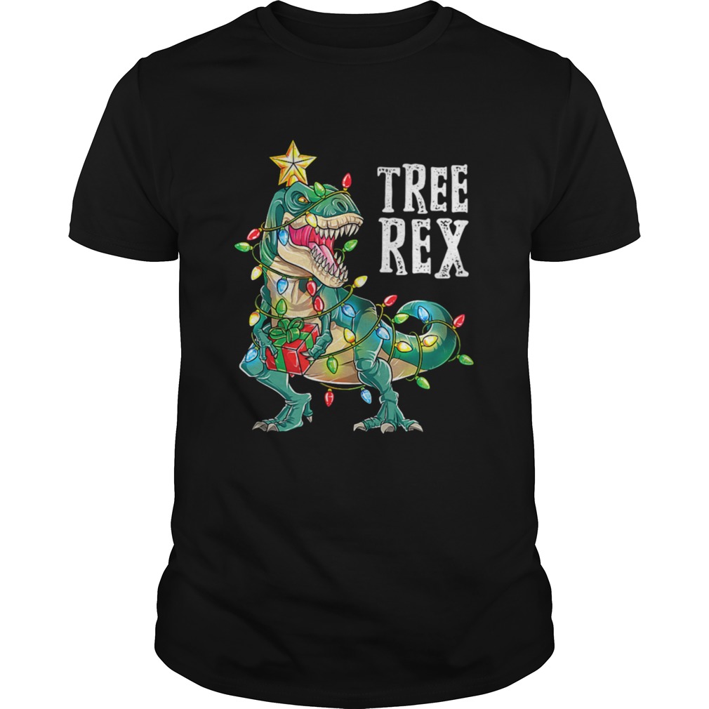 Dinosaur Christmas Tree Rex shirt