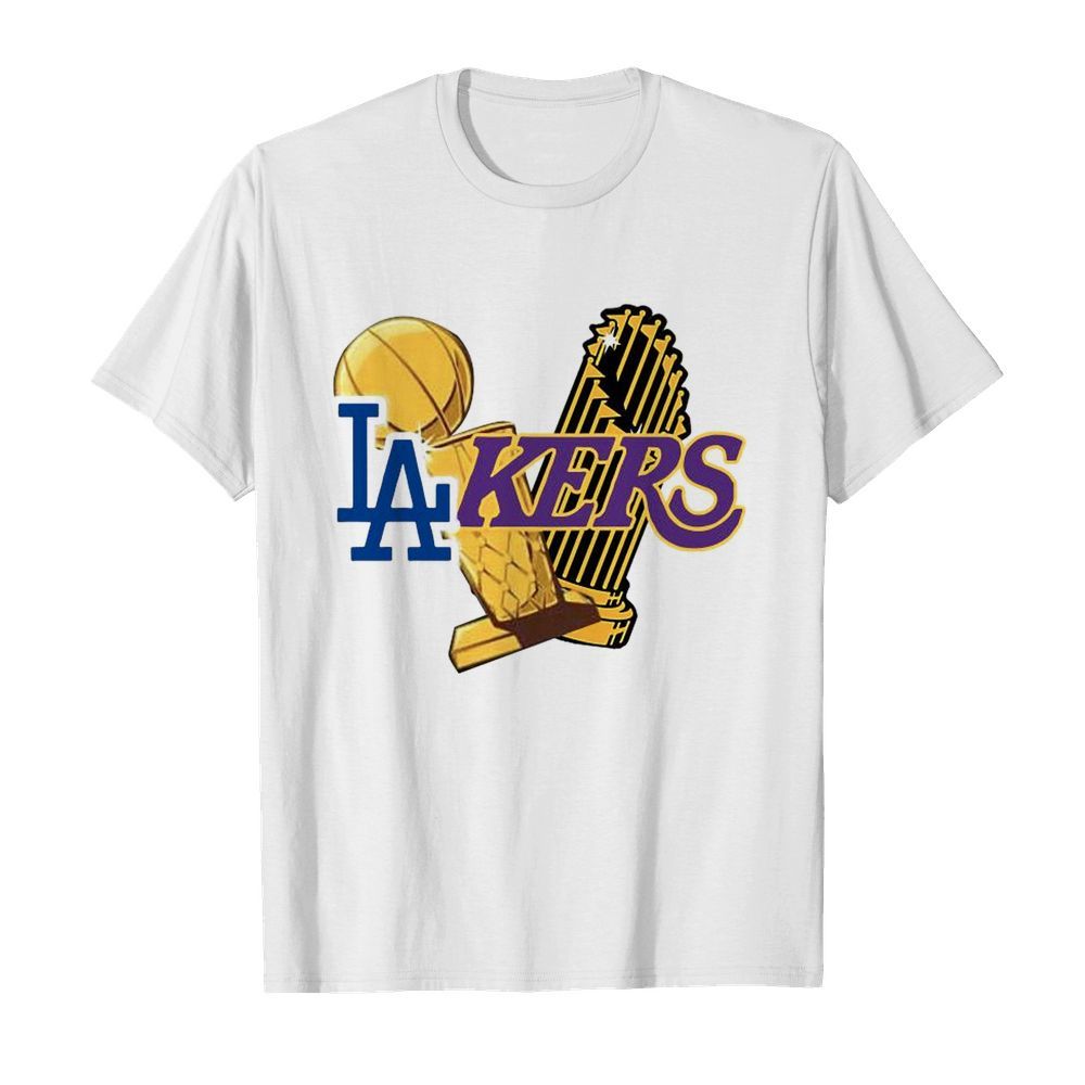 Dodgers Lakers 2020 World Champions Trophies Champions shirt