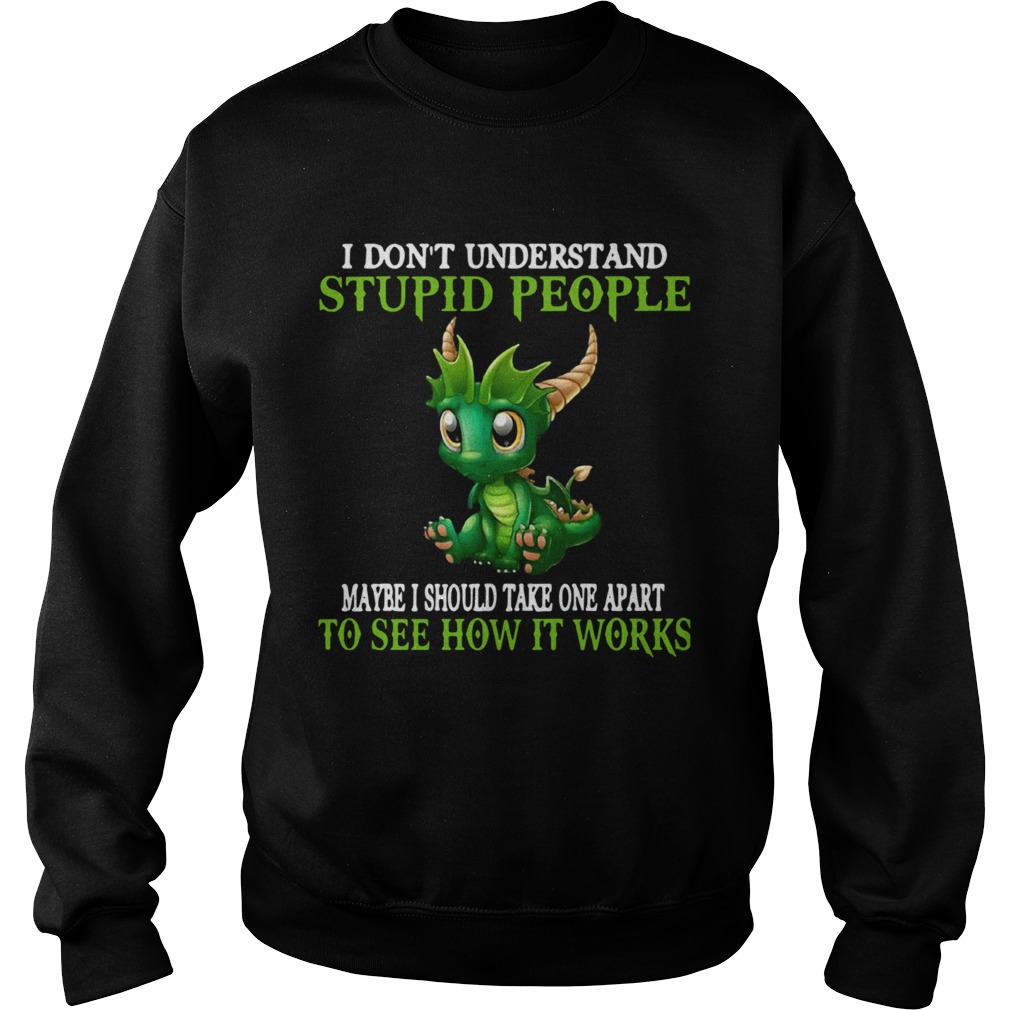 Dragon I Dont Understand Stupid People Maybe I Should Take One Apart To See How It Works  Sweatshirt