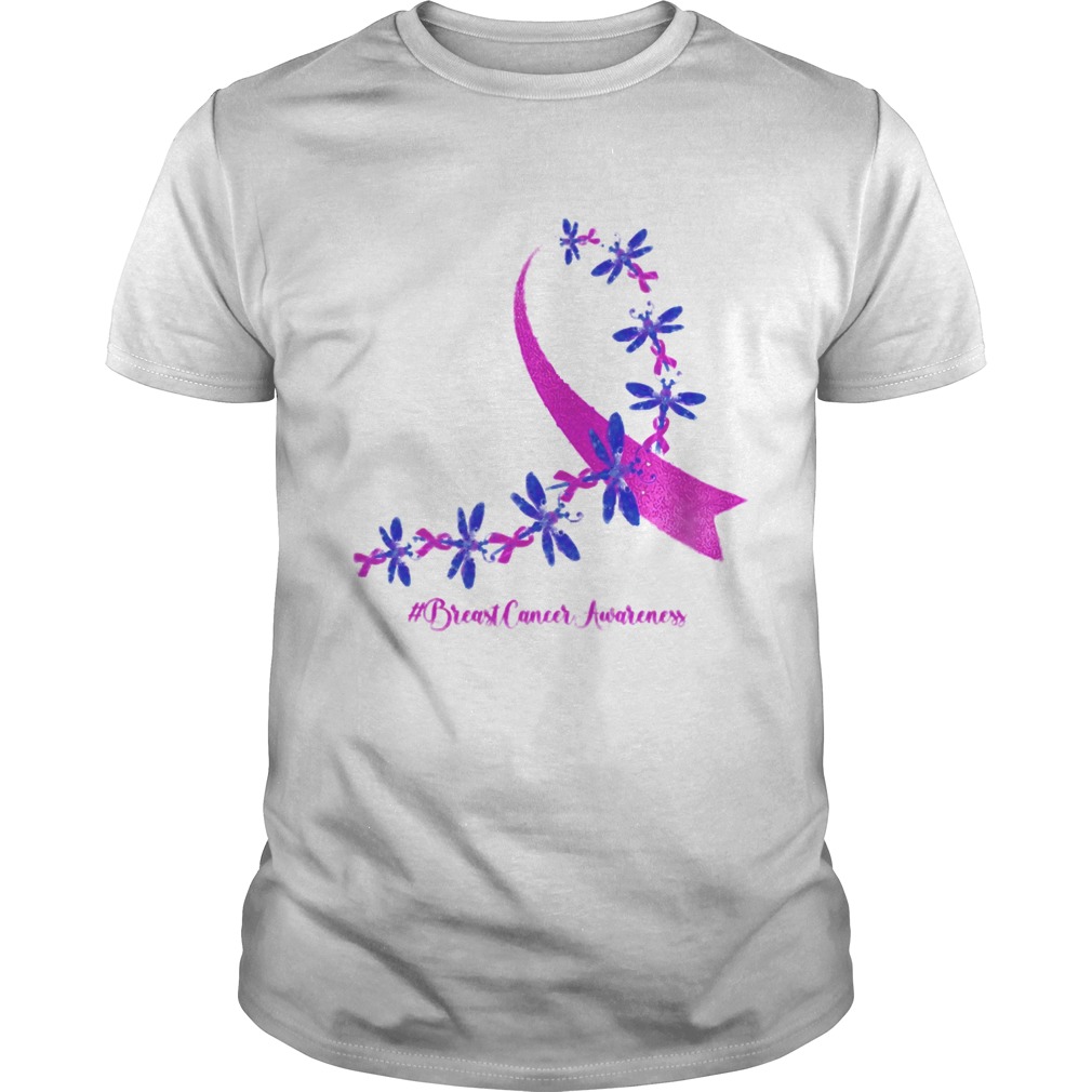 Dragonfly Breast Cancer Awareness Ribbon Pink shirt