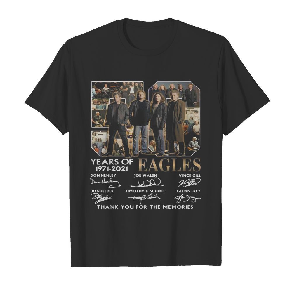 Eagles 59 Years Of 1971 2021 Thank You For The Memories Signature shirt