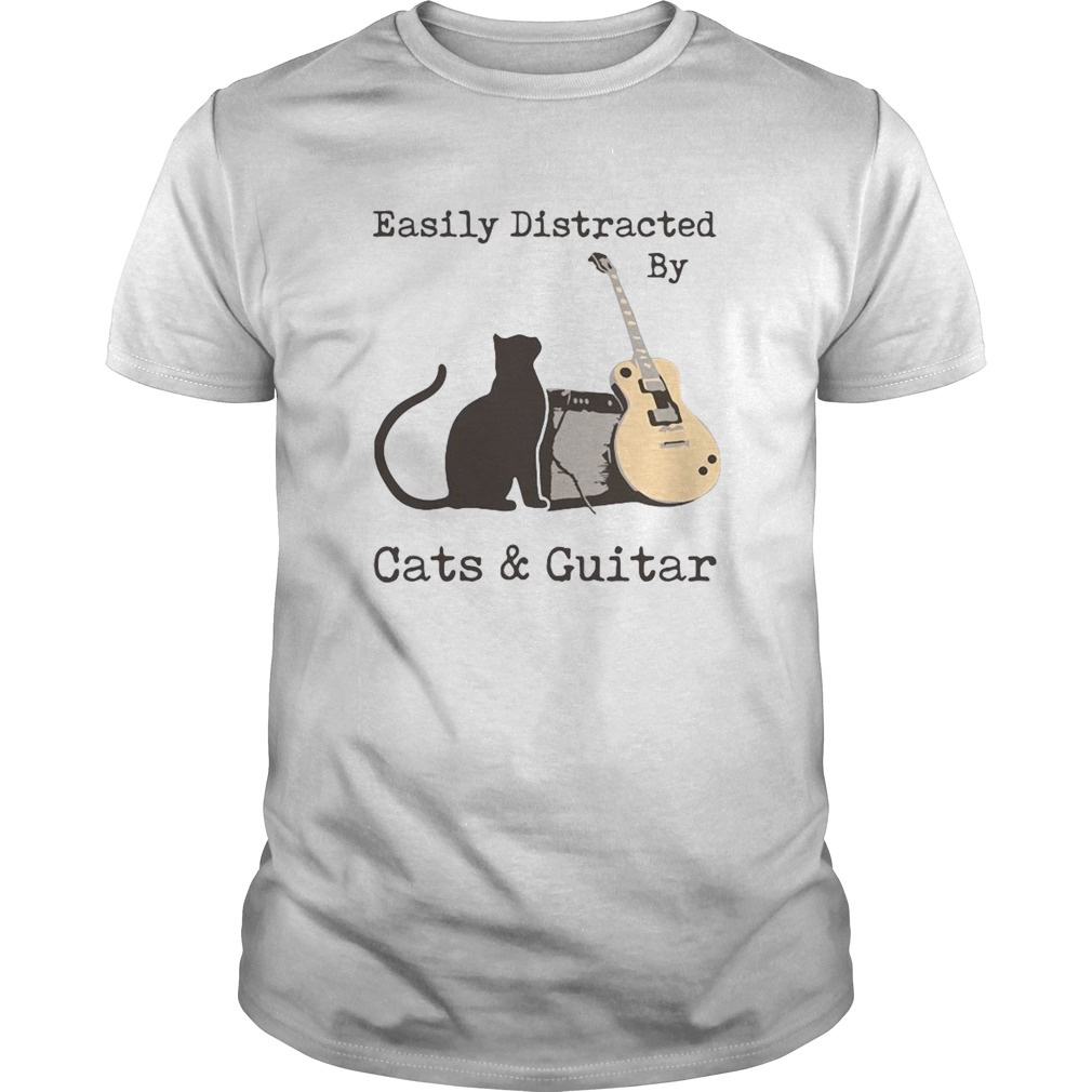 Easily Distracted By Cats And Guitar  Unisex