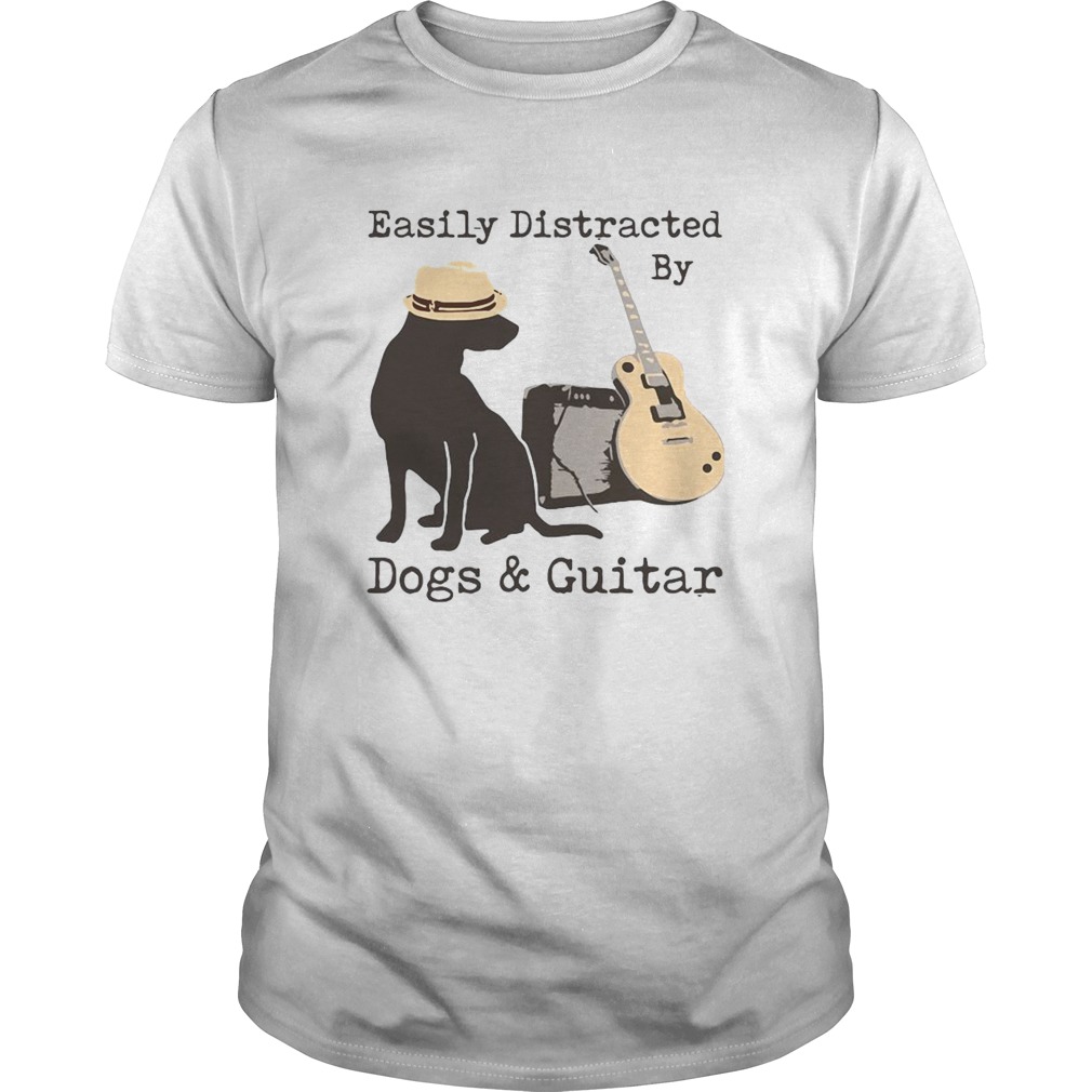 Easily Distracted By Dogs And Guitar shirt