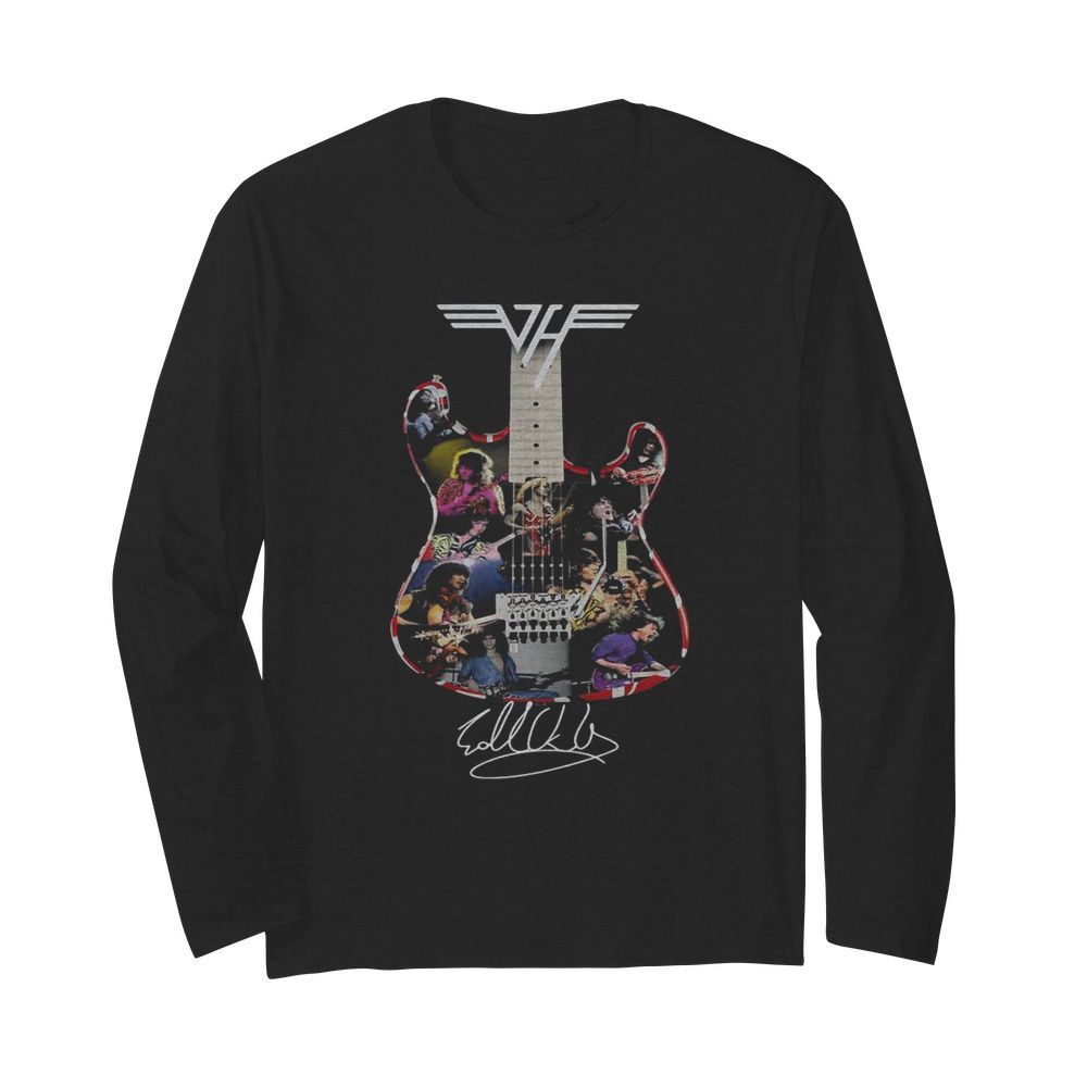 Eddie Van Halen Guitar Signature  Long Sleeved T-shirt 