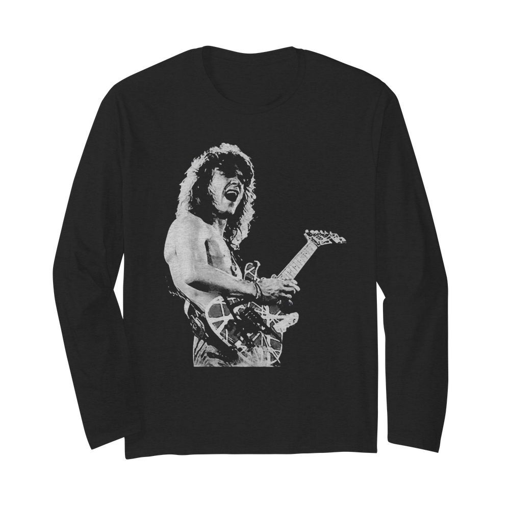 Eddie Van Halen Rock and Roll  Long Sleeved T-shirt 