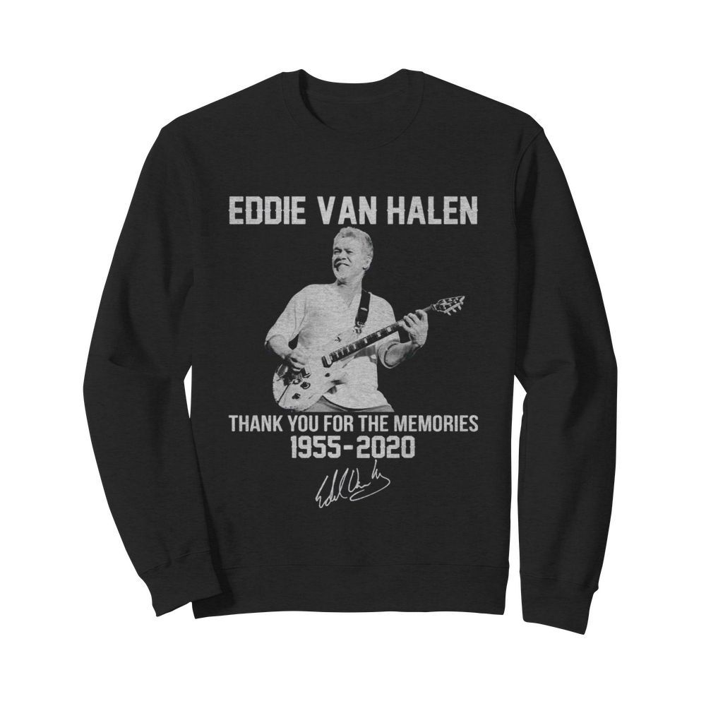 Eddie Van Halen thank you for the memories 1955 2020 signature  Unisex Sweatshirt