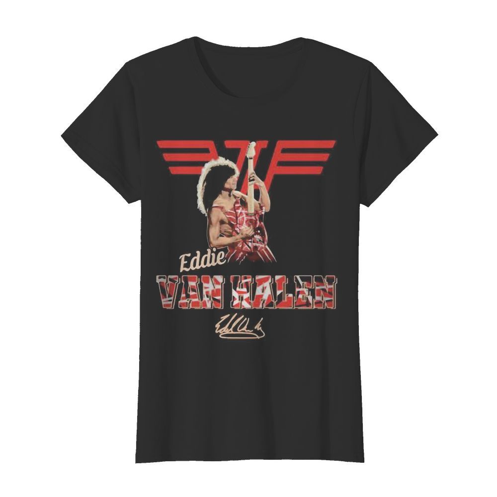 Eddie van halen playing guitar signature  Classic Women's T-shirt