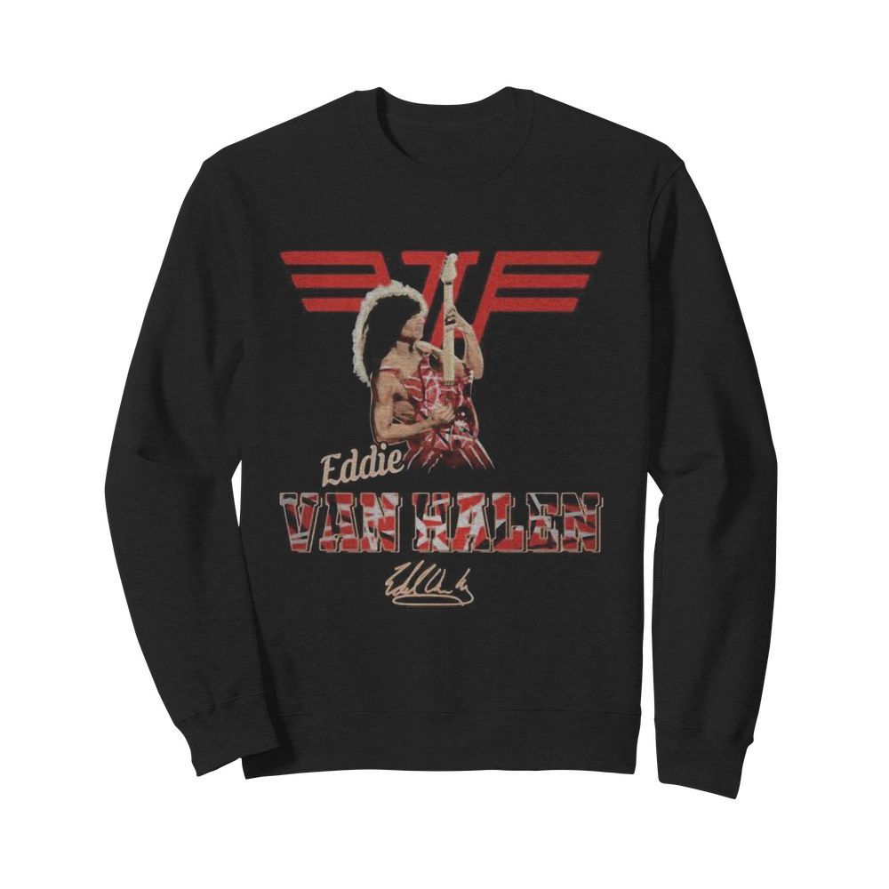 Eddie van halen playing guitar signature  Unisex Sweatshirt