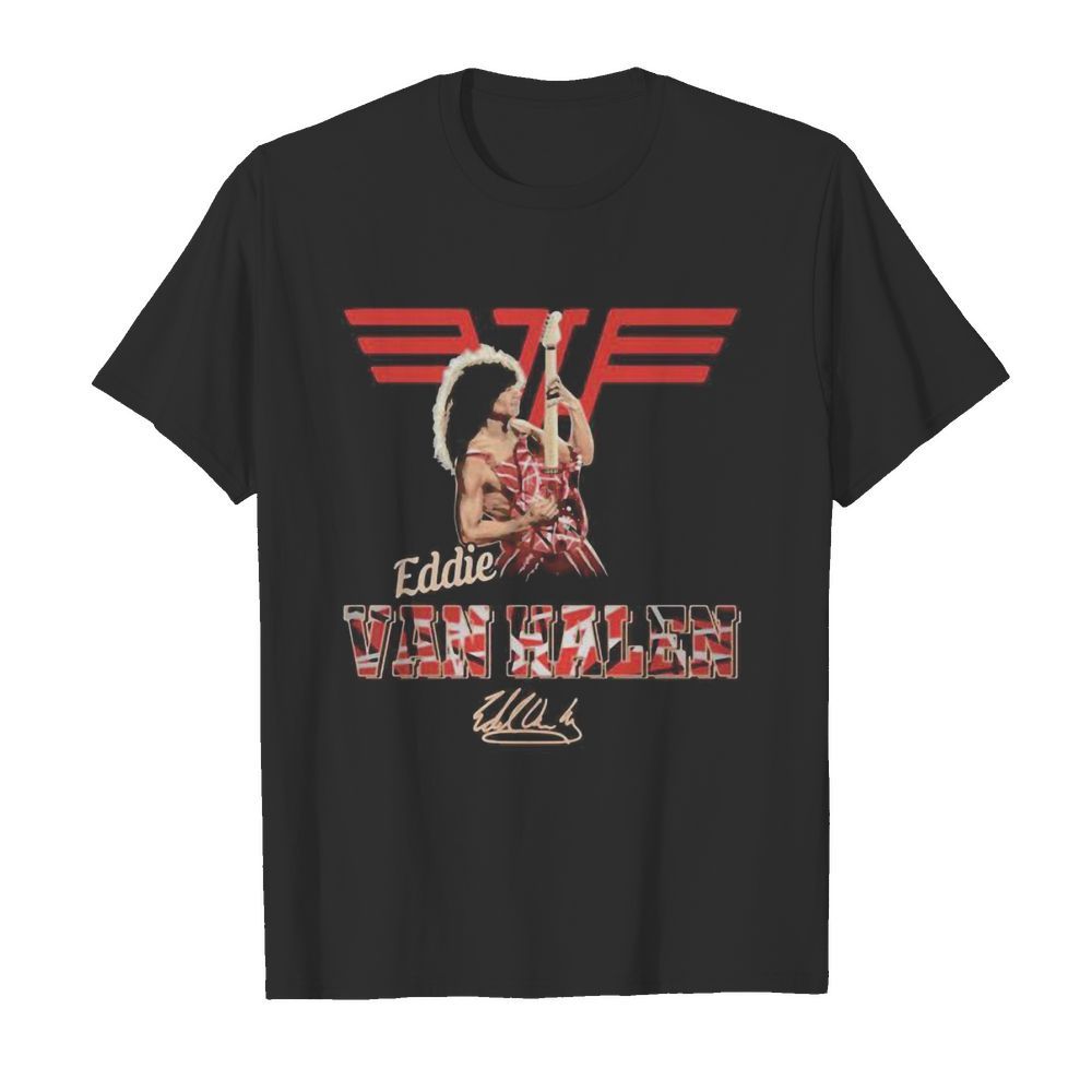 Eddie van halen playing guitar signature  Classic Men's T-shirt