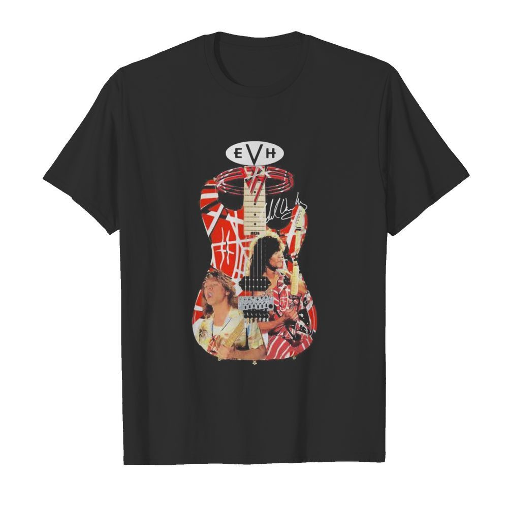 Eddie van halen playing guitar signature vintage shirt