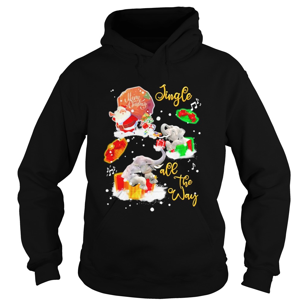 Elephant Jingle all the way Christmas 2020  Hoodie