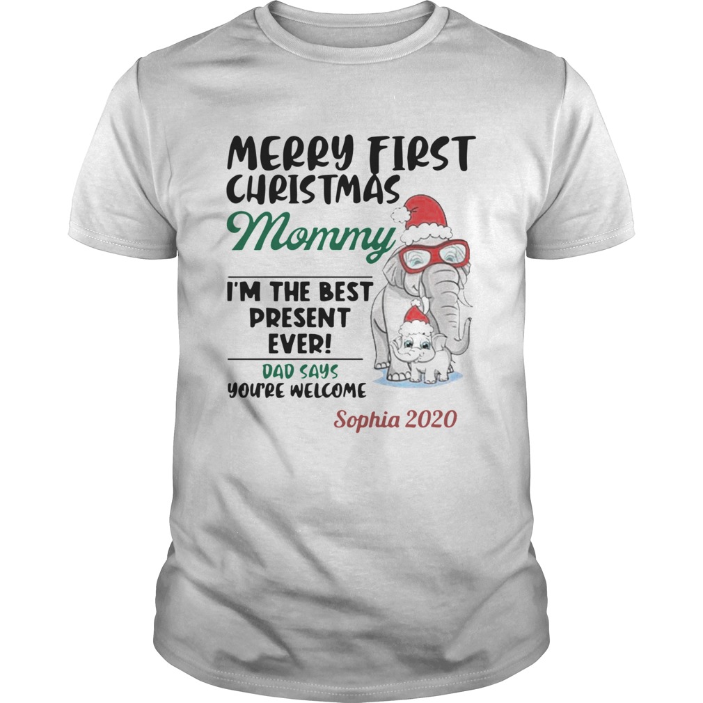 Elephant Merry First Christmas Mommy  Unisex