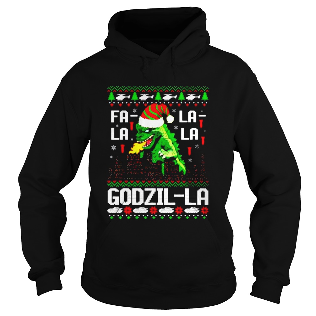 Fa La La La Godzilla Christmas  Hoodie