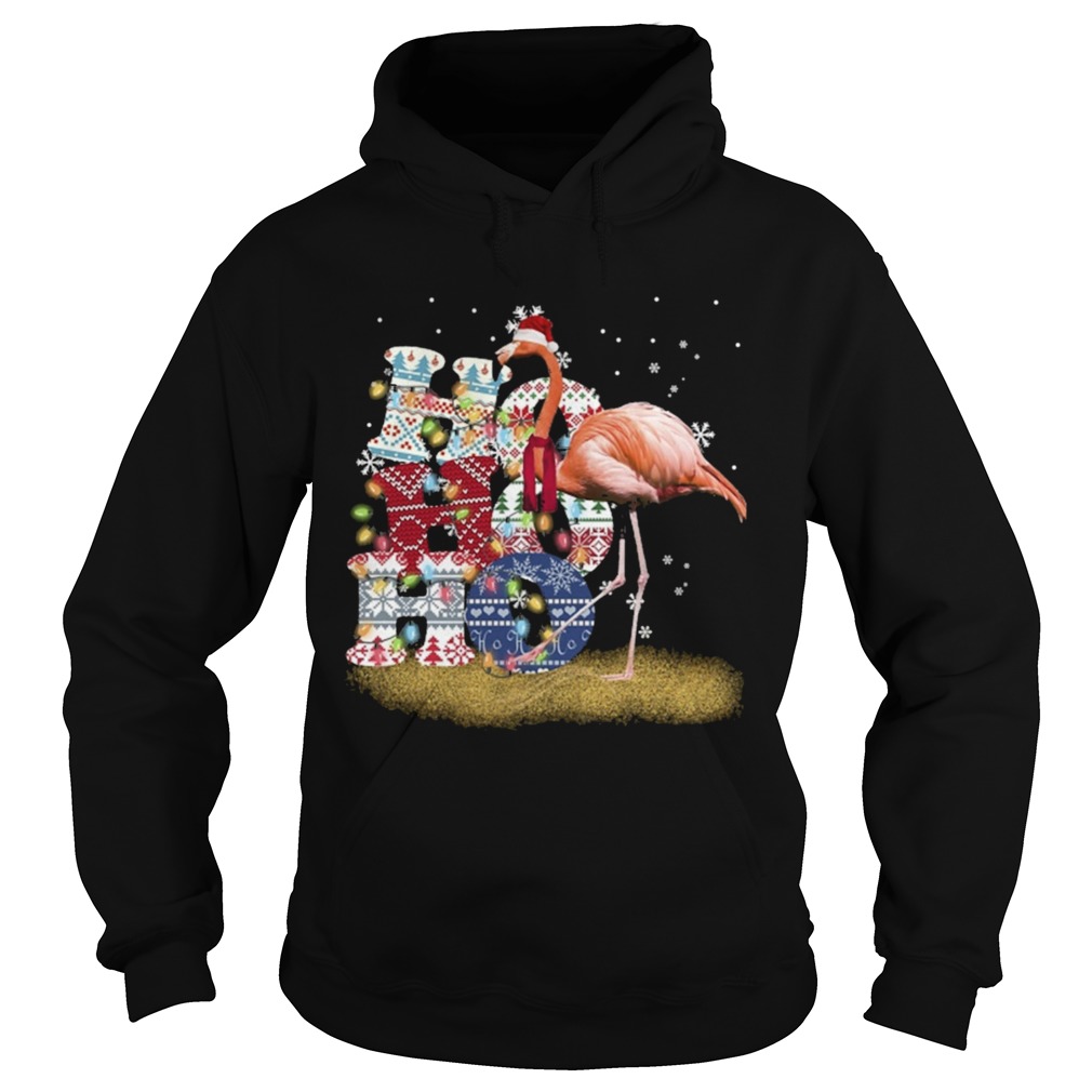 Flamingo Ho Ho Ho Christmas  Hoodie