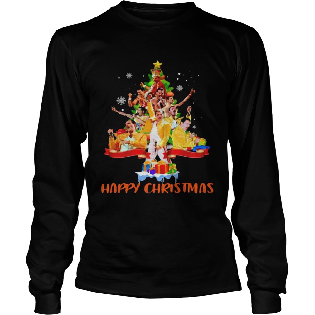 Freddie Mercury Happy Christmas Tree  Long Sleeve