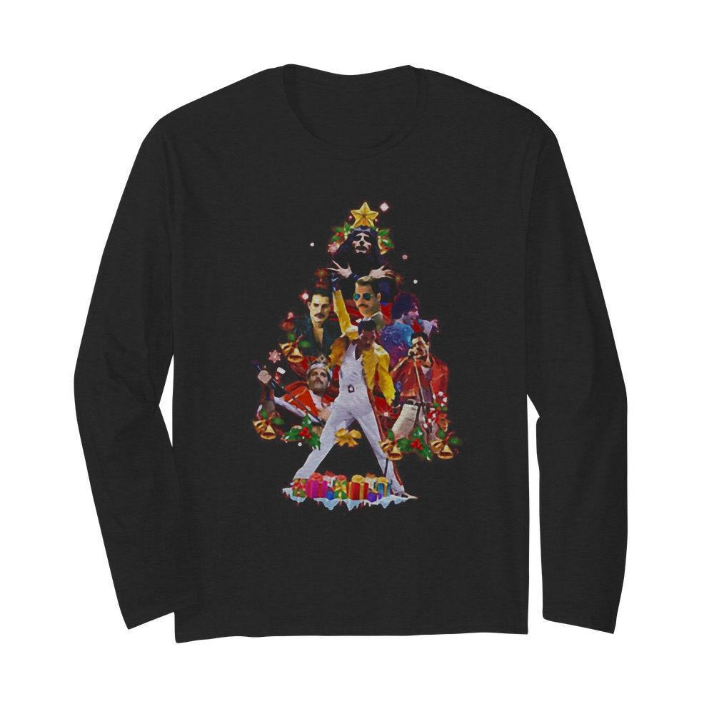 Freddie Mercury Sing To Merry Christmas  Long Sleeved T-shirt 