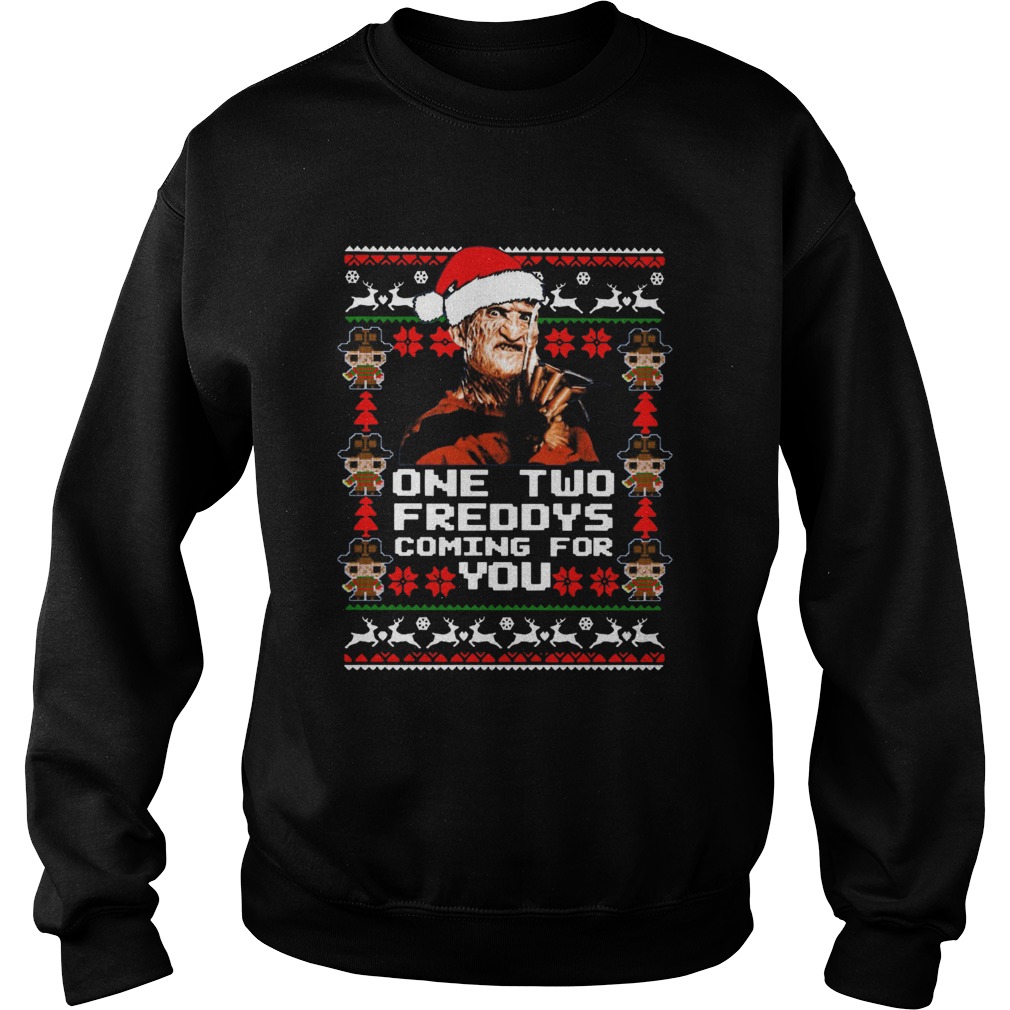 Freddy Krueger Christmas One Two Freddys Coming For You  Sweatshirt