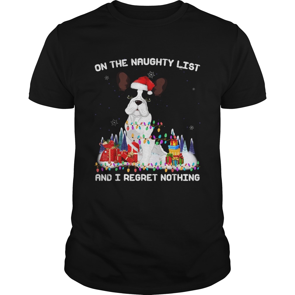 French Bulldog Dog Naughty Christmas Reindeer Dog shirt