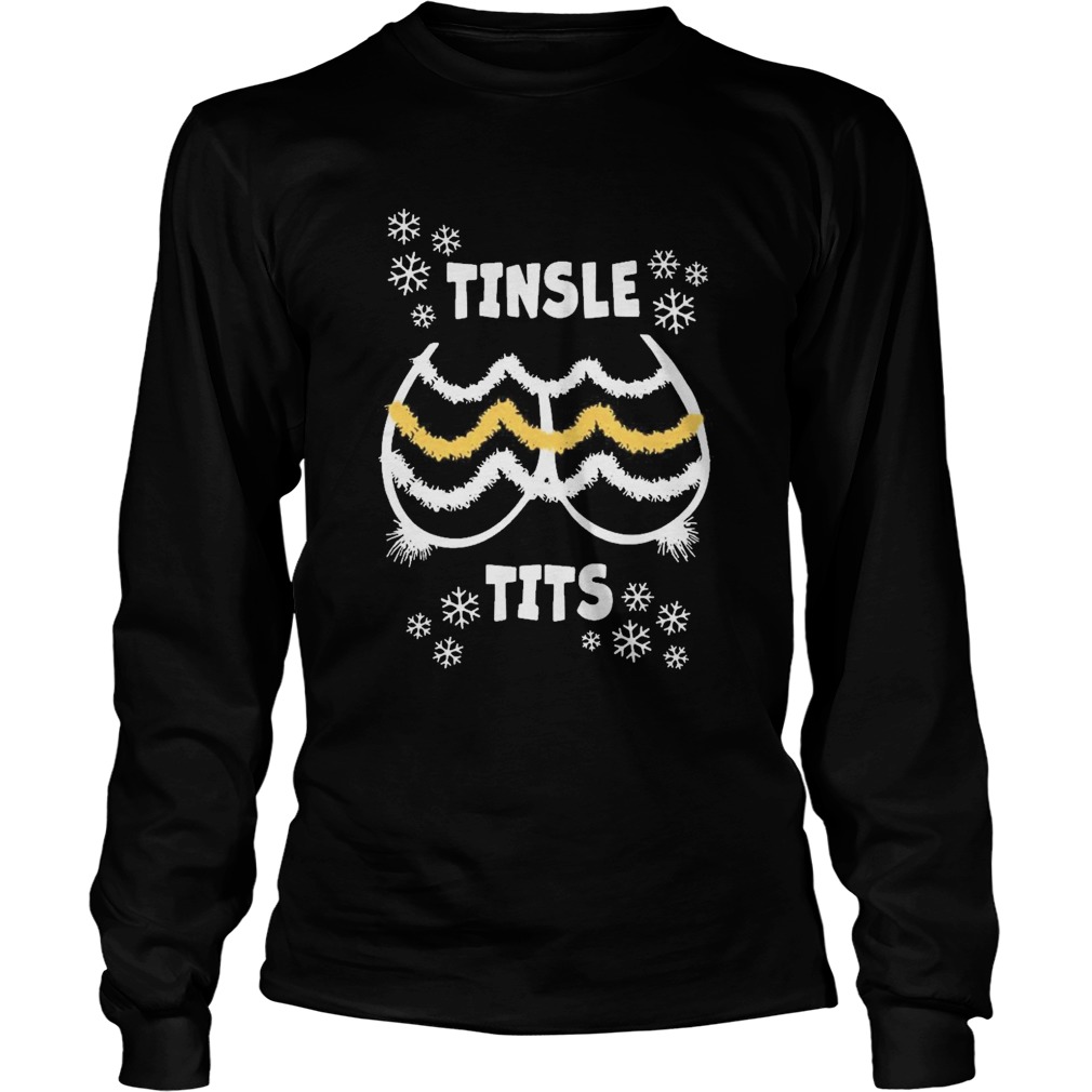 Funny tinsel tits christmas  Long Sleeve