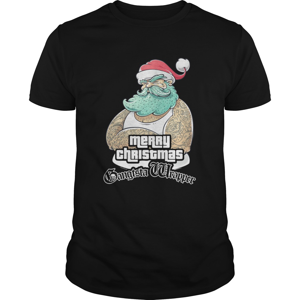 Gangsta Wrapper Merry Christmas Holidays Gamer Gangsta Wrapper  Unisex