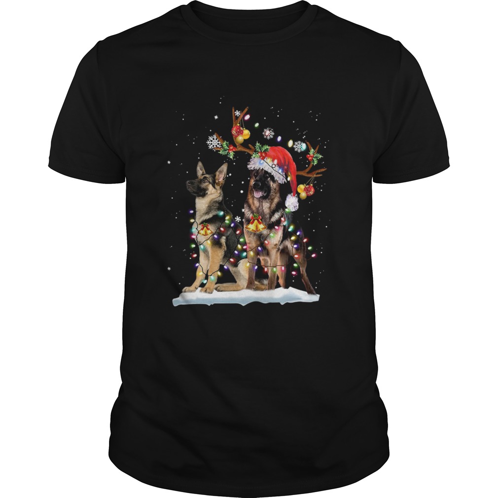 German Shepherds Santa Merry Christmas Light Sweat shirt