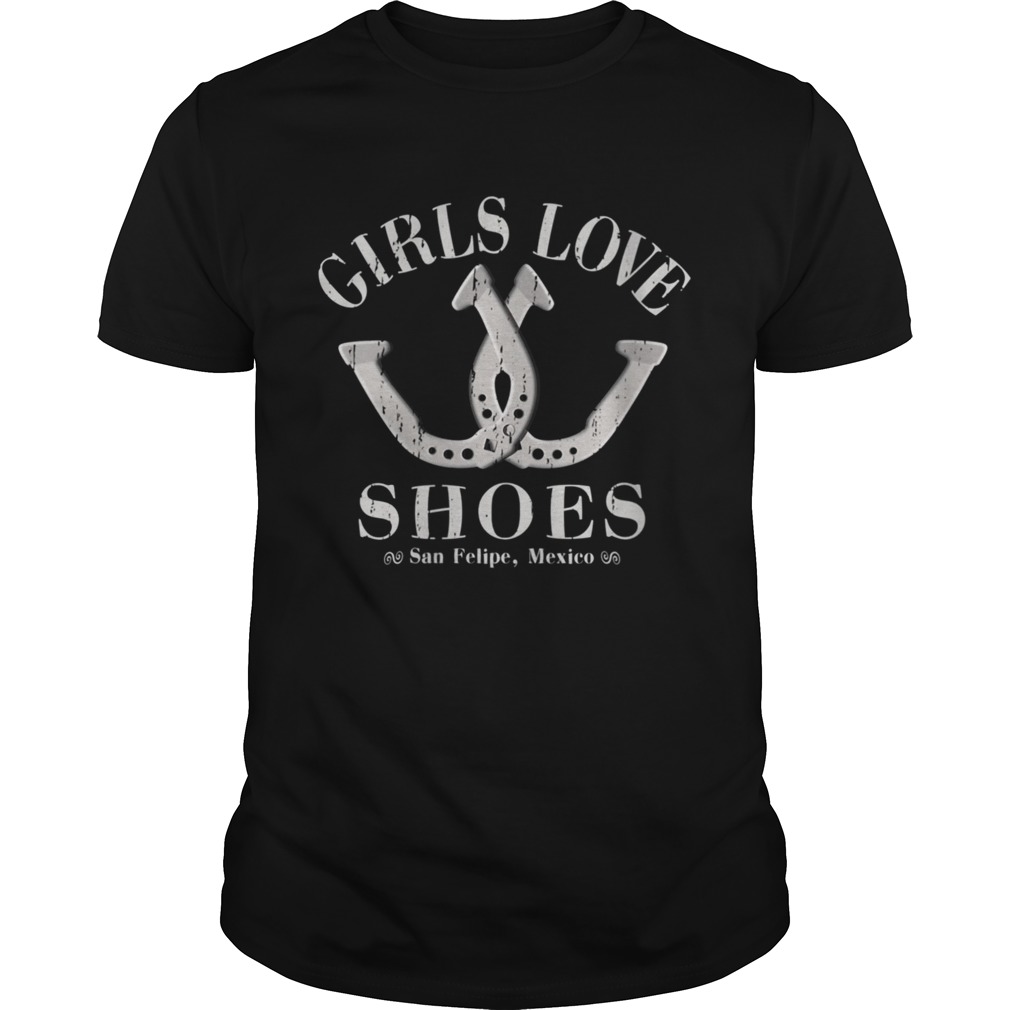 Girls Love Shoes Game of Horseshoe Pitching shirt