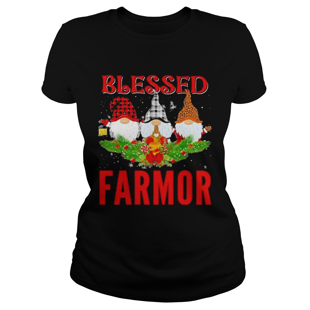 Gnomes Blessed Farmor Merry Christmas  Classic Ladies