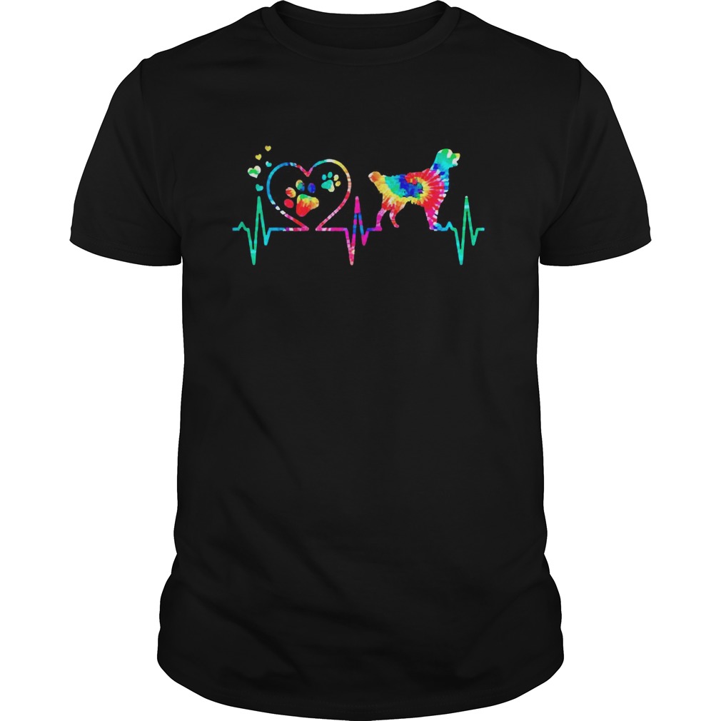 Golden Retriever Heartbeat Art Paint shirt