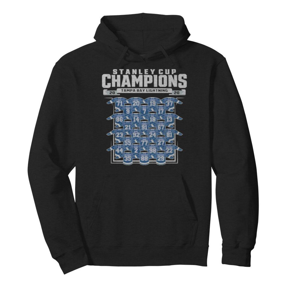 Good Tampa Bay Lightning 2020 Stanley Cup Champions Roster  Unisex Hoodie