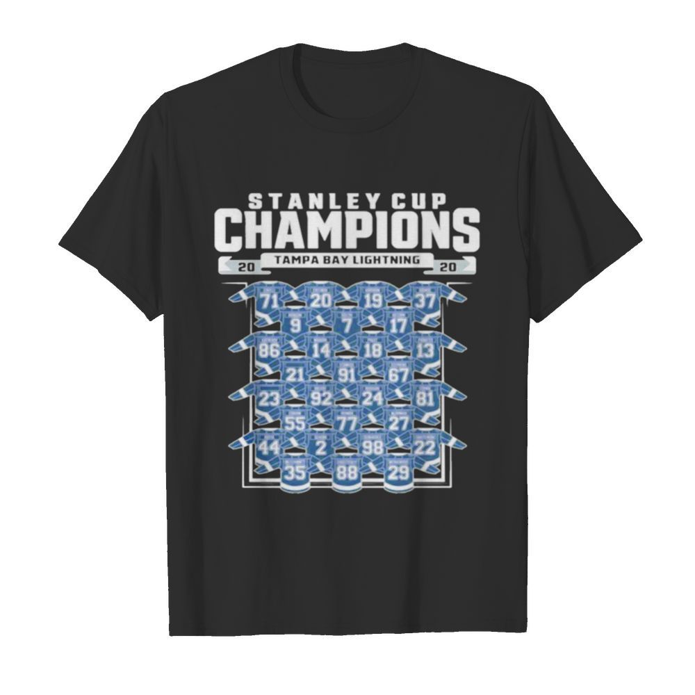 Good Tampa Bay Lightning 2020 Stanley Cup Champions Roster shirt