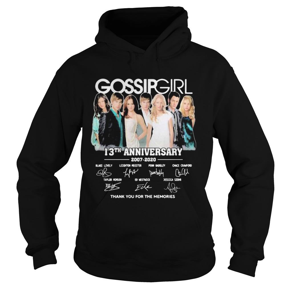 Gossip girl 13th anniversary 2007 2020 thank for the memories signatures  Hoodie