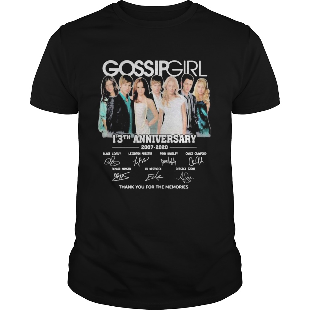 Gossip girl 13th anniversary 2007 2020 thank for the memories signatures  Unisex