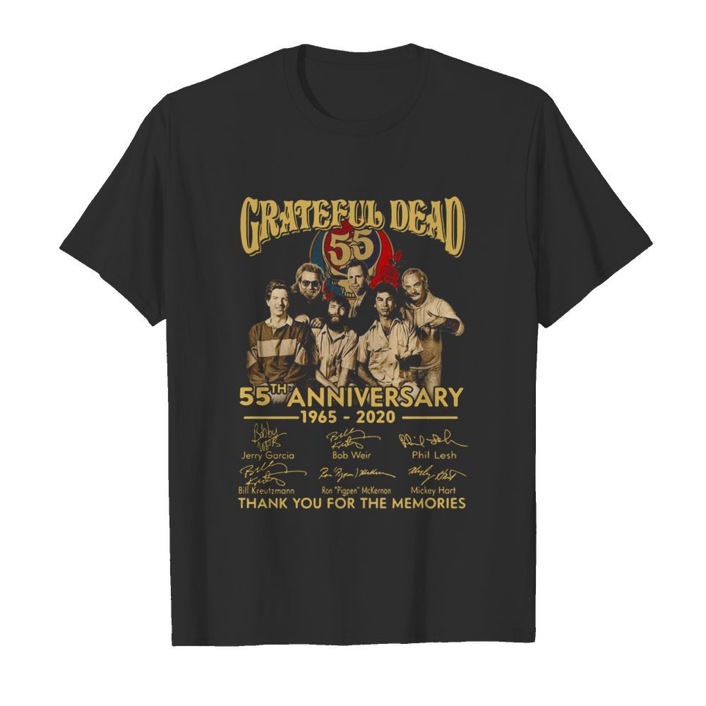 Grateful Dead 55th Anniversary 1965 2020 Signed Thank Memories shirt