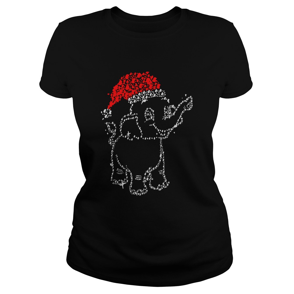 Great Elephant Santa Light Christmas  Classic Ladies