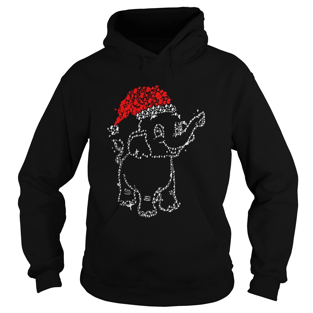 Great Elephant Santa Light Christmas  Hoodie