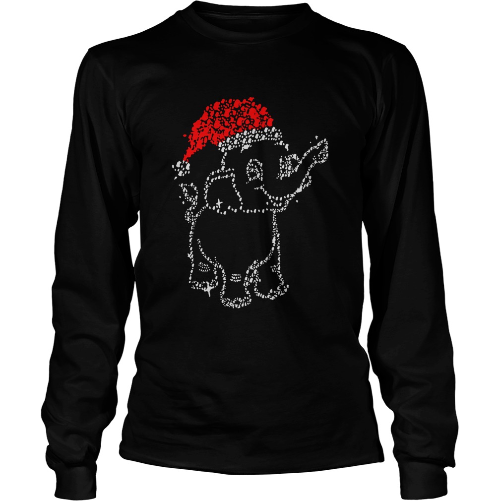 Great Elephant Santa Light Christmas  Long Sleeve