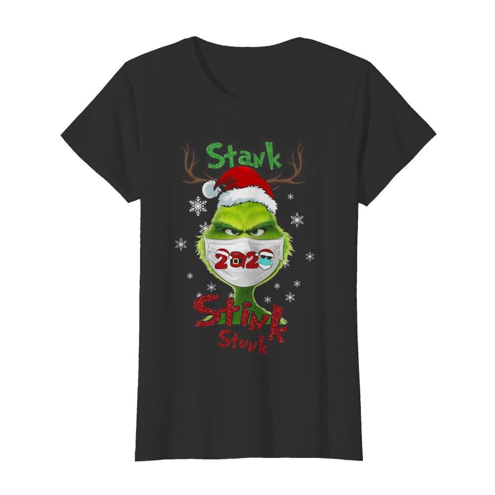 Grinch Face Mask Stank Stink Stunk Christmas  Classic Women's T-shirt