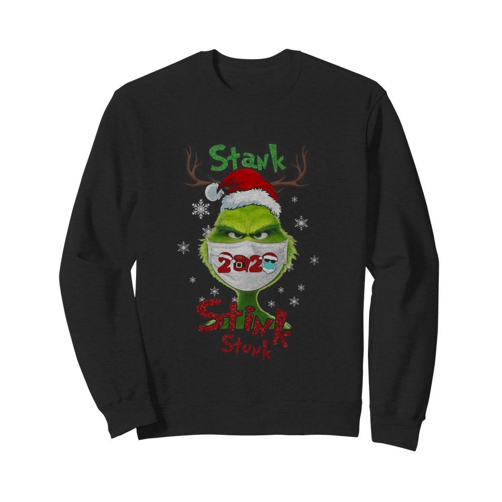 Grinch Face Mask Stank Stink Stunk Christmas  Unisex Sweatshirt