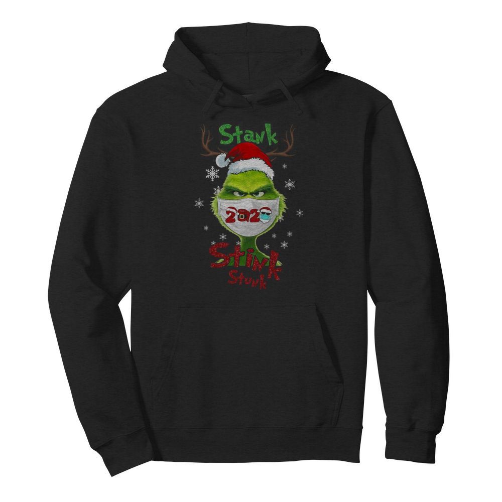 Grinch Face Mask Stank Stink Stunk Christmas  Unisex Hoodie