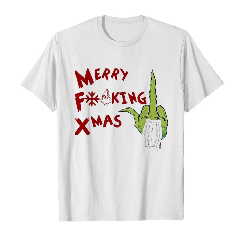 Grinch Hand Merry Fucking Xmas Christmas  Classic Men's T-shirt