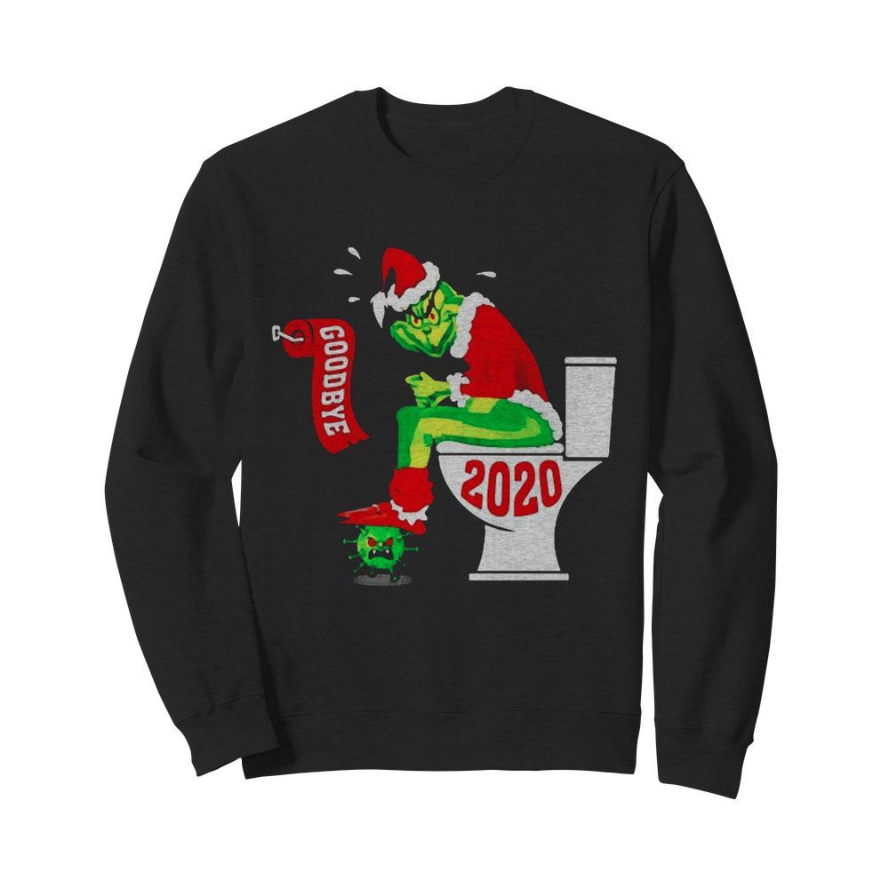 Grinch Santa toilet Goodbye Coronavirus 2020  Unisex Sweatshirt