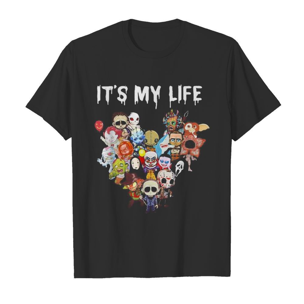 Halloween horror characters it’s my life heart shirt