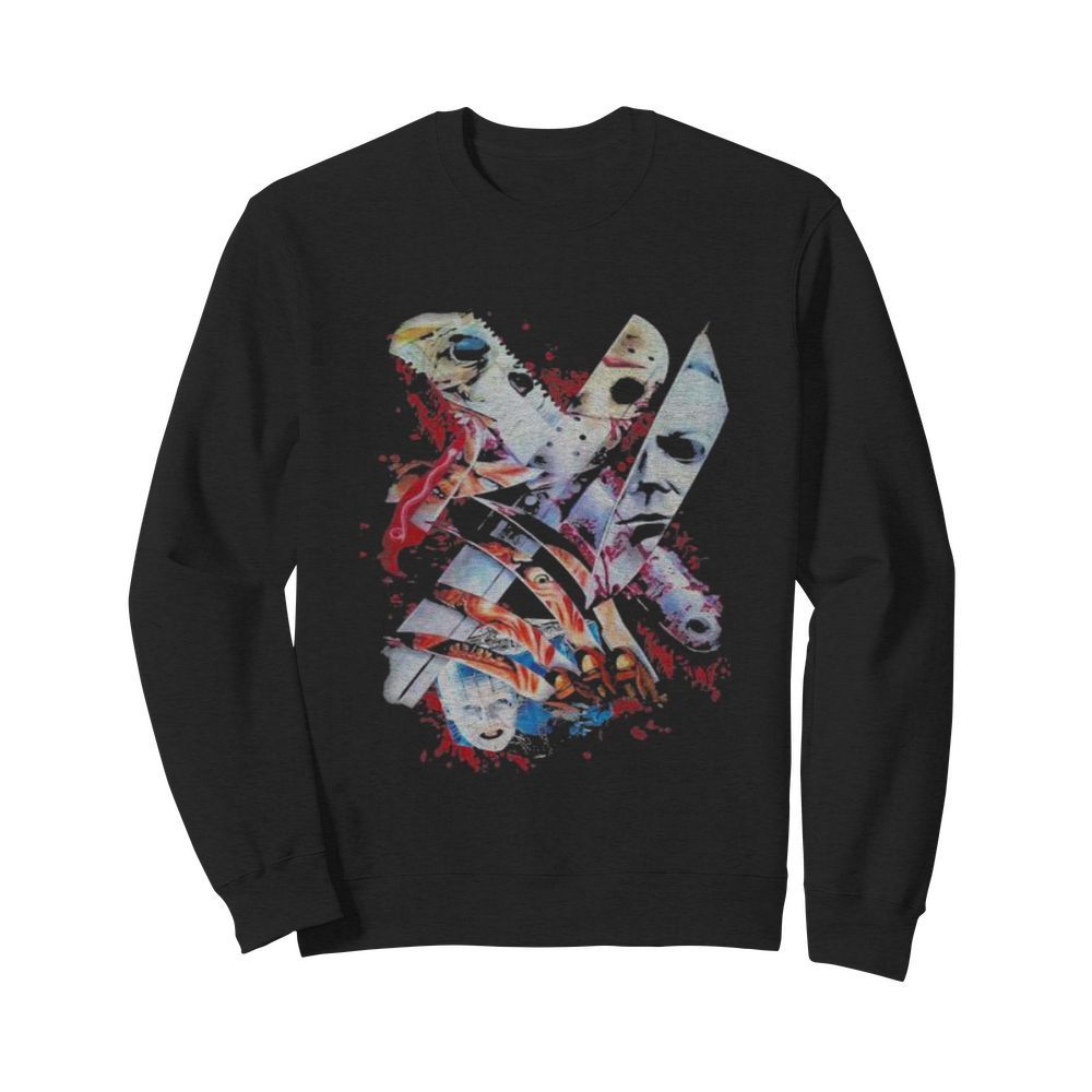 Halloween horror characters knife  Unisex Sweatshirt