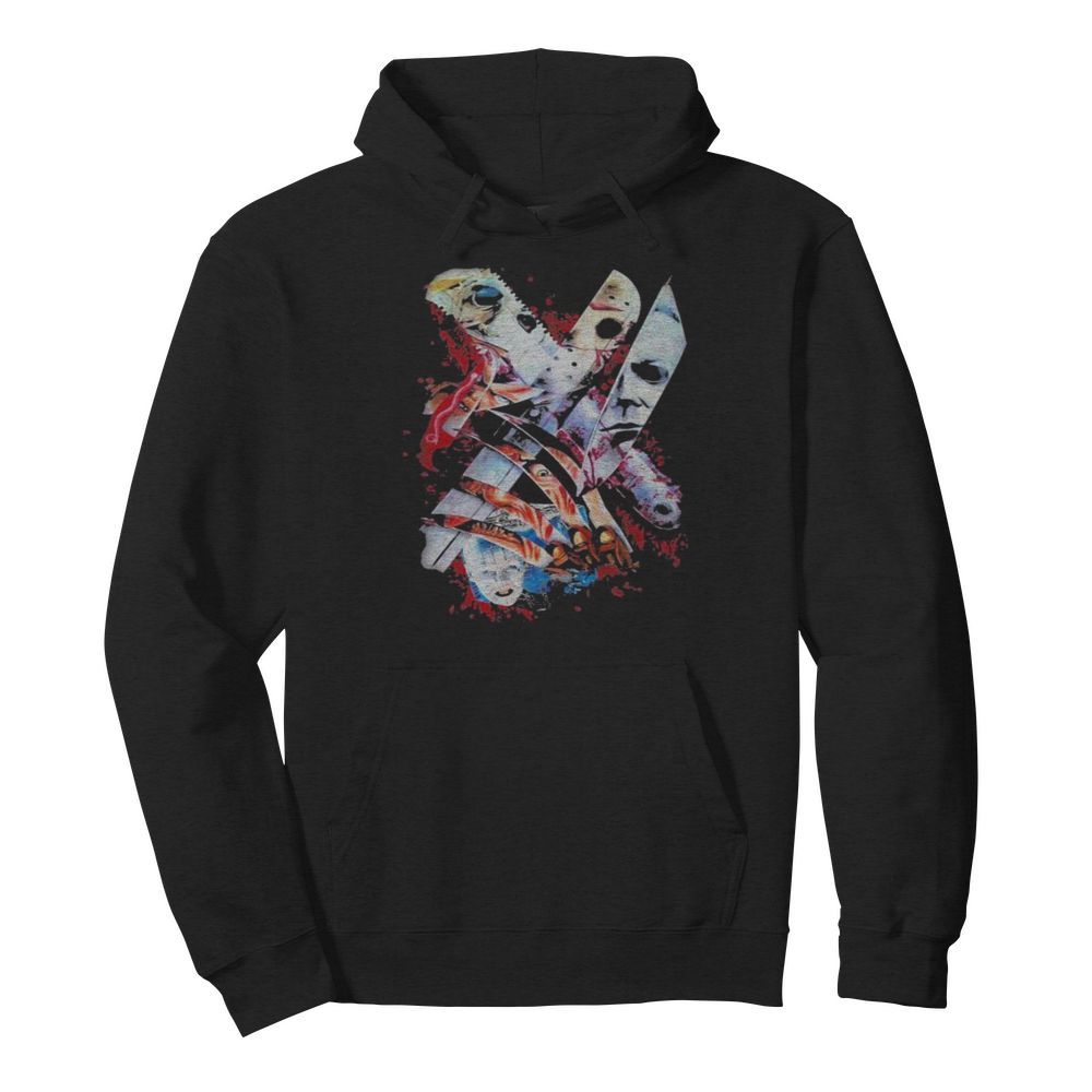 Halloween horror characters knife  Unisex Hoodie