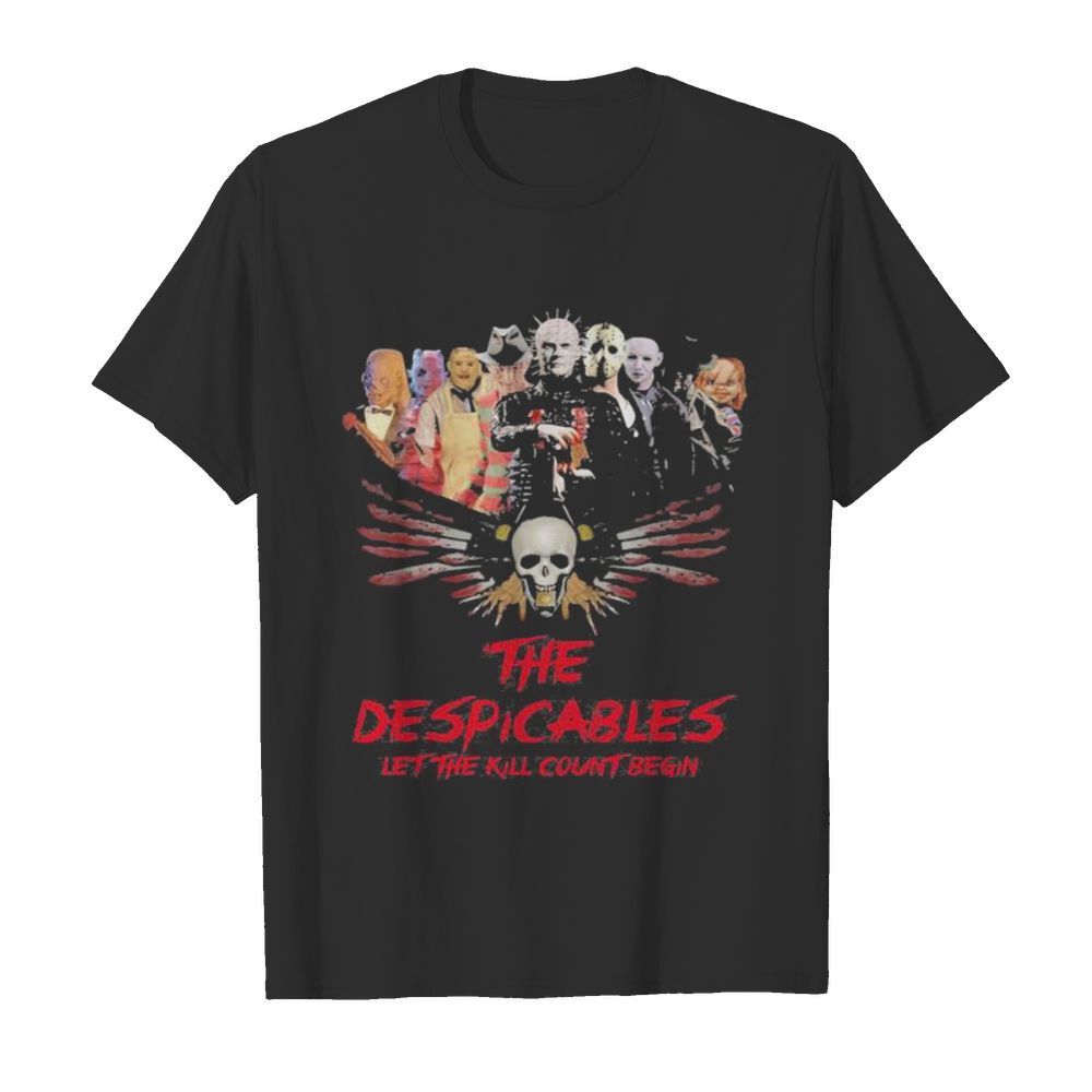 Halloween horror characters the despicables let the kill count begin skull  Classic Men's T-shirt