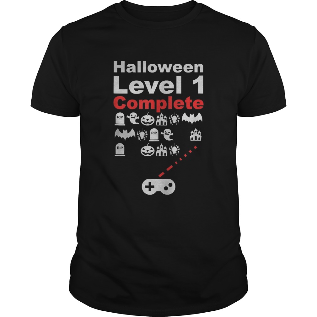 Halloween level 1 complete video gaming spooky scary shirt