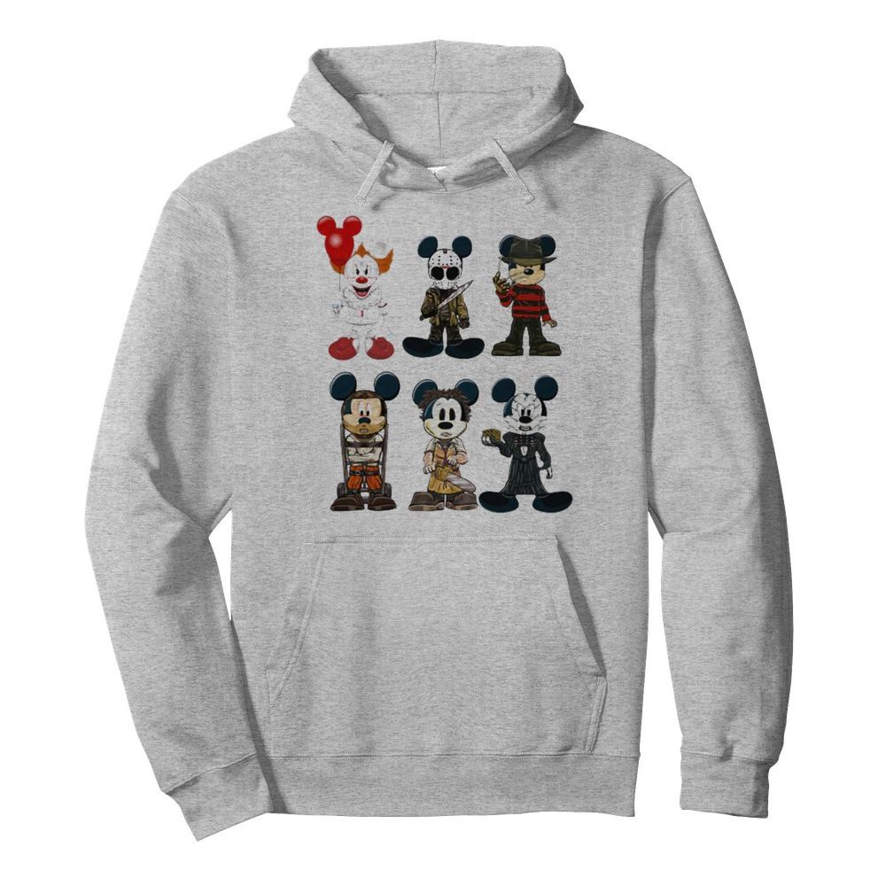 Halloween mickey mouse horror characters  Unisex Hoodie