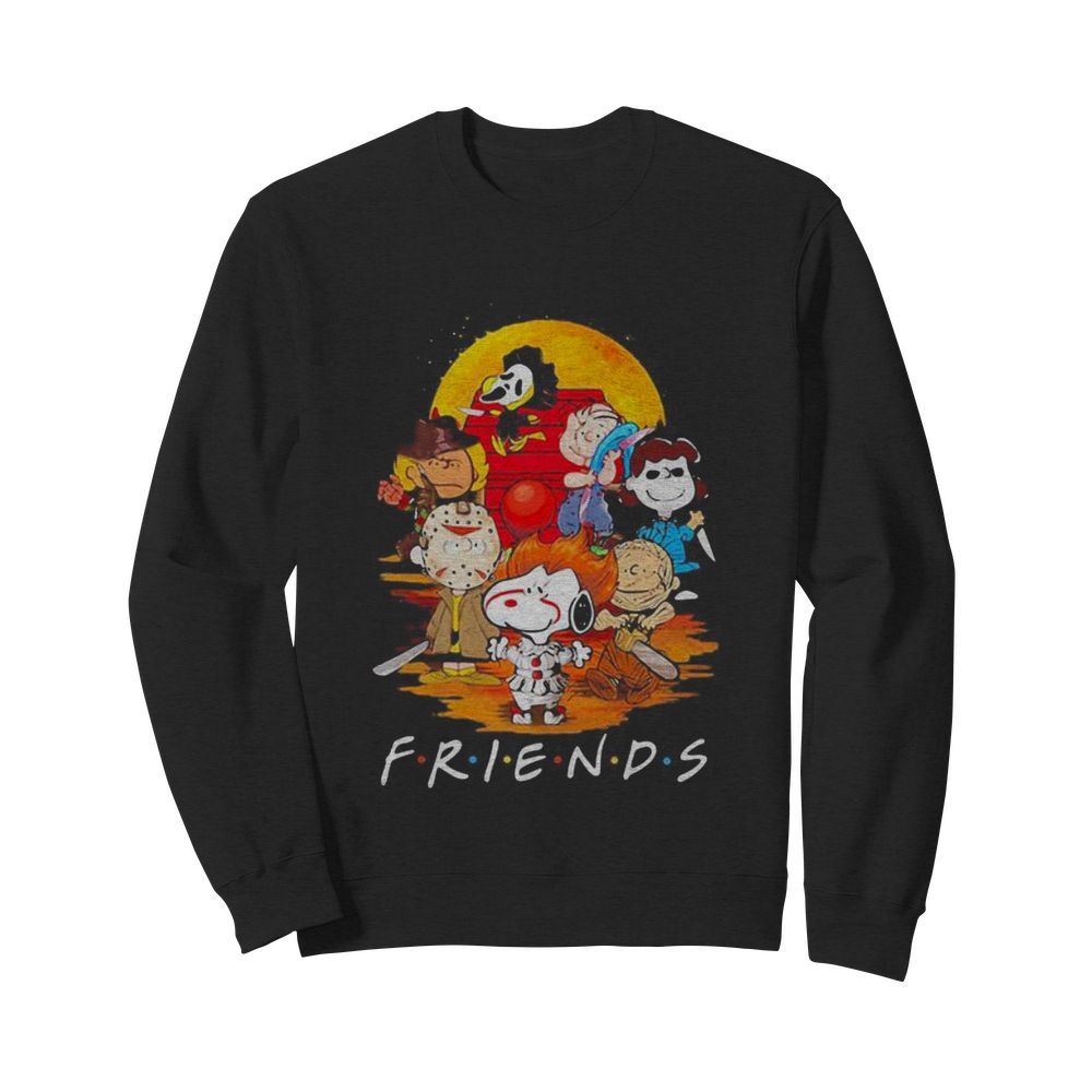 Halloween peanuts horror characters friends  Unisex Sweatshirt