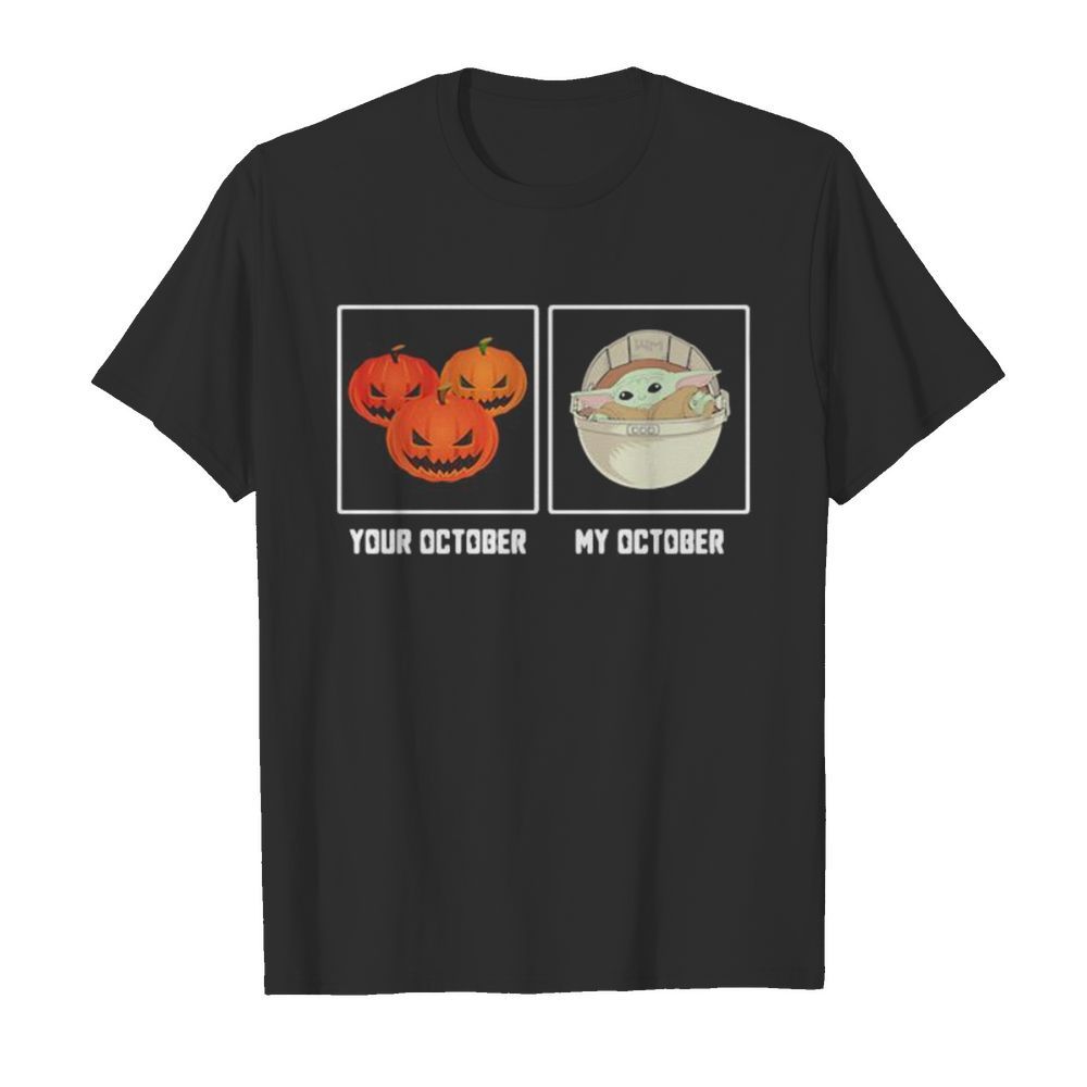 Halloween pumpkins tour october baby yoda my october  Classic Men's T-shirt